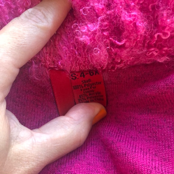 Hot pink Saks faux fur shaw/short jkt - Picture 3 of 5